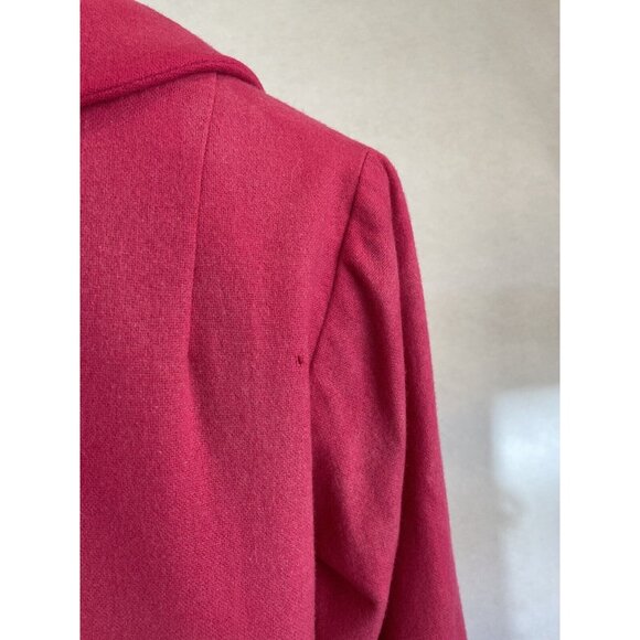 Vintage Hip Length Swing Coat Hot Pink Wool Women’s Size L 3/4 Sleeve - Picture 8 of 11